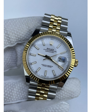 (준비완료/특급배송)NO.3078/롤렉스 데이저스트 126333 41미리 옐로우 골드 콤비 화이트 QP공장